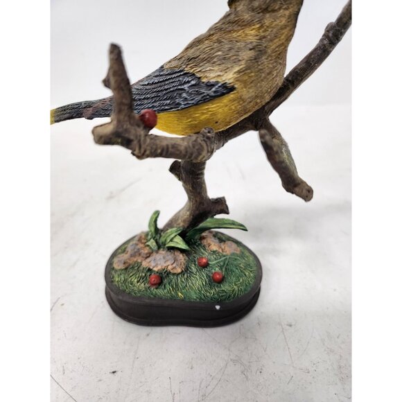 Vintage 1999 Cedar Waxing Bird On Branch Figurine Christmas Holiday Decorative - Picture 3 of 8